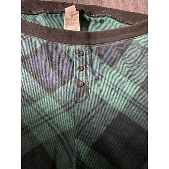 Old Navy Blue & Green Plaid Thermal Long Johns Set XL - Picture 5 of 10